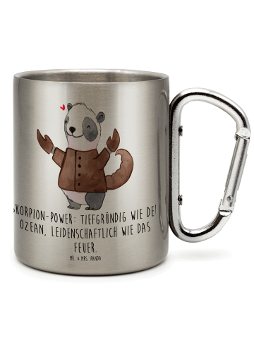 Mr. & Mrs. Panda Isolierbecher Skorpion Astrologie mit Spruch in Silber