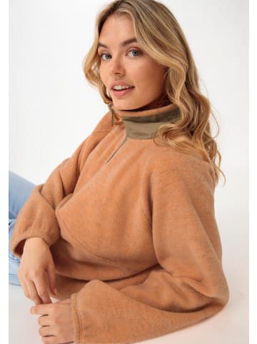 Hessnatur Fleece-Troyer in clementine