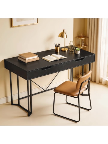 HOMCOM Schreibtisch-120L x 60B x 77H cm-Schwarz