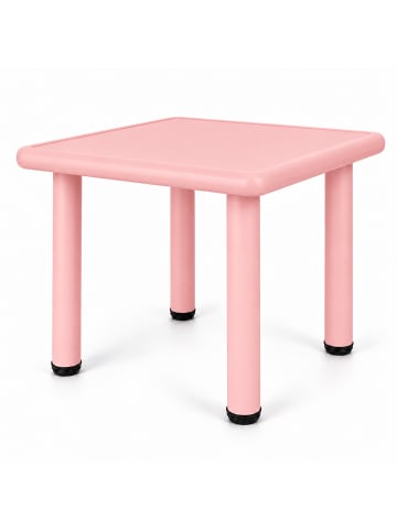 relaxdays Kindertisch in Rosa - (B)62 x (H)52 x (T)62 cm