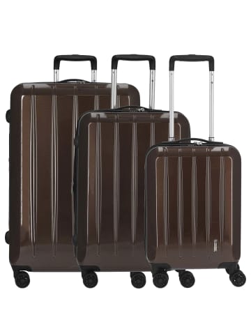 Check.In London 2.0 Trolley-Set 3tlg. (orange) in carbon champagner