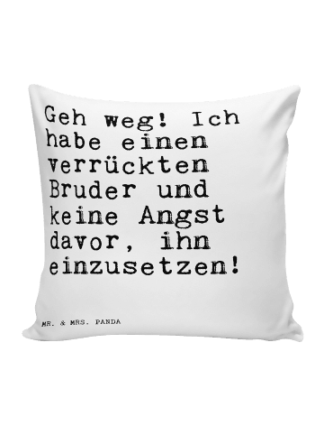 Mr. & Mrs. Panda Kissen Geh weg! Ich habe... mit Spruch in Weiß
