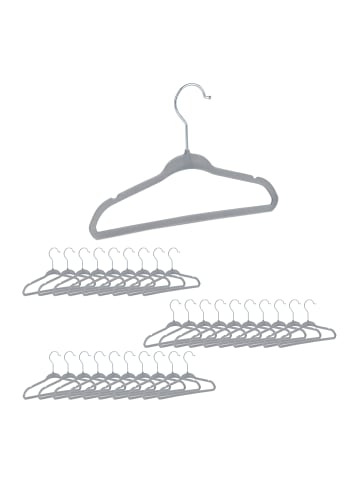 relaxdays 90 x Kinderkleiderbügel in Grau