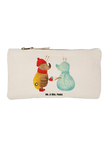Mr. & Mrs. Panda Kulturbeutel Nachtfalter Schneemann ohne Spruch in Weiß