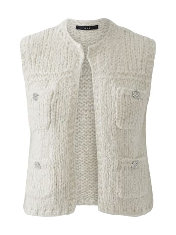 Oui Strickweste in light beige mel