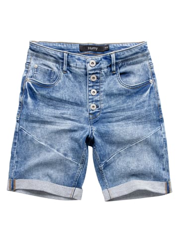 Humy Denim Bermuda Shorts mit Used Jeans Design A&S in Hellblau