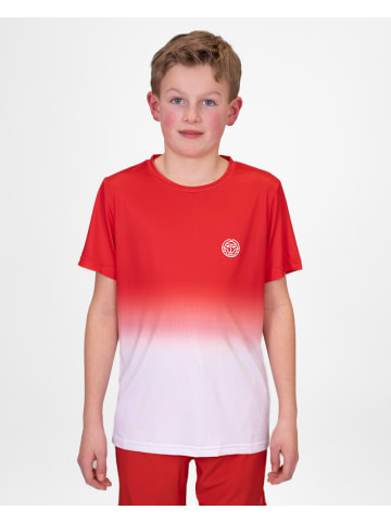 BIDI BADU Crew Junior Tee - black in Rot/Weiß