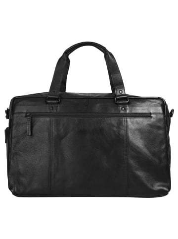 SPIKES & SPARROW Reisetasche echt Leder in schwarz