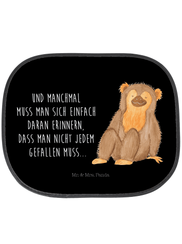 Mr. & Mrs. Panda Sonnenschutz Auto Affe mit Spruch in Schwarz