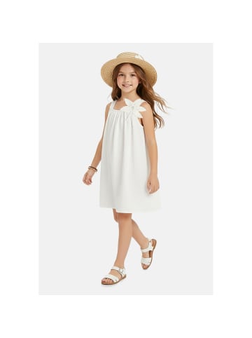 Denokids Trägerkleid 3D Flower in weiss