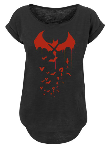F4NT4STIC Long Cut T-Shirt DC Comics Batman Arkham Knight Bats X Drip in schwarz