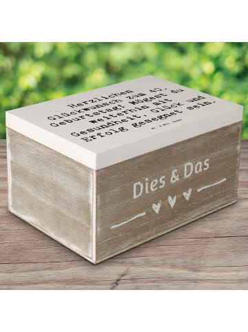 Mr. & Mrs. Panda Geschenkdose Spruch 40. Geburtstag mit Spruch in Weiß