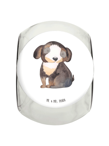 Mr. & Mrs. Panda Leckerli Glas Hund Entspannen ohne Spruch in Weiß