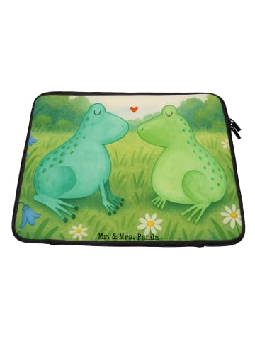 Mr. & Mrs. Panda Laptop Hülle Frosch Liebe Design ohne Spruch in Weiß