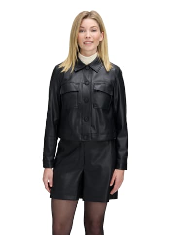 BETTY & CO Lederjacke langarm in Schwarz