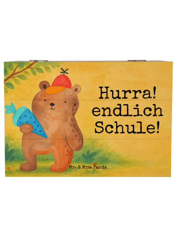 Mr. & Mrs. Panda Aufbewahrungsbox Bär Schultüte Design mit Spruch in Weiß