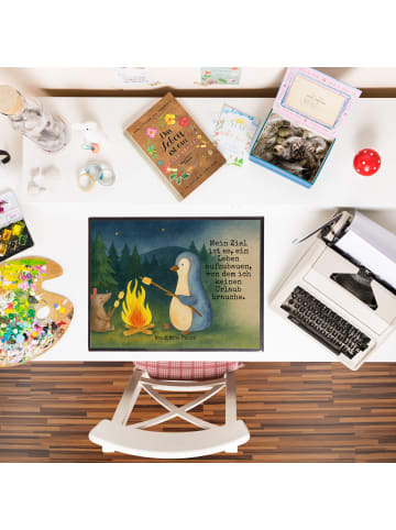 Mr. & Mrs. Panda schreibtischunterlage Pinguin Lagerfeuer Design... in Weiß