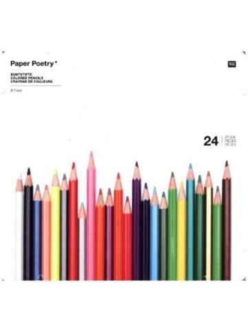 Rico Design Nonbook - Buntstifte im Metalletui, 24 Stück