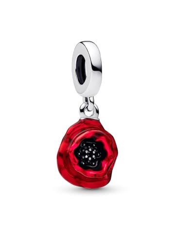 Pandora Charm-Anhänger Silber Rote Blume