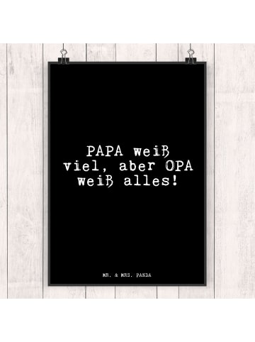 Mr. & Mrs. Panda Poster PAPA weiß viel, aber... mit Spruch in Schwarz