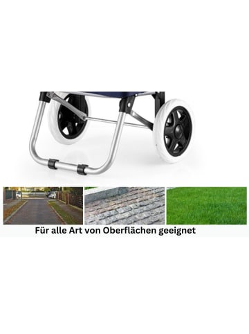 Cheffinger 27L Einkauf Trolley Einkaufswagen in Dunkelblau