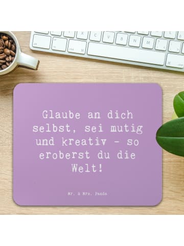 Mr. & Mrs. Panda Mouse Pad Spruch Die Freude an der Kreativität ... in Lavendeltraum