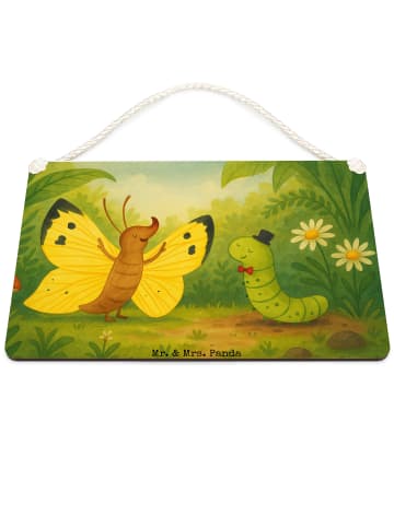 Mr. & Mrs. Panda Schild Raupe Schmetterling Design ohne Spruch in Weiß