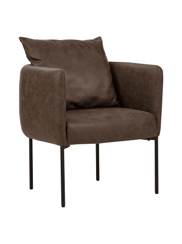 Beliani Sessel MALMOS in Braun/Schwarz - (W) 62 x (H) 68 x (L) 62 cm