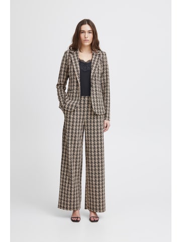 ICHI IHKate straight fit in Doeskin Houndstooth