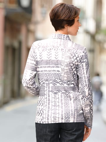 WITT WEIDEN Langarmshirt in ecru-grau-bedruckt