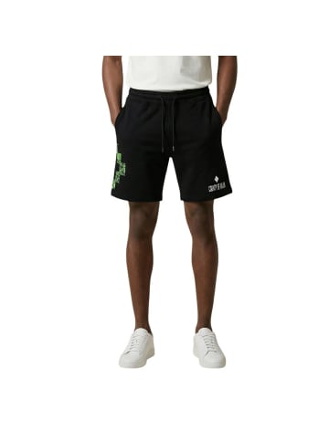 Schwarz Baumwolle Bermudashorts