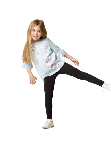 tectake Einfarbige Leggings für Kinder, schwarz