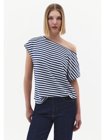 OXXO Carmenshirt NAVY PEONY STRIPE