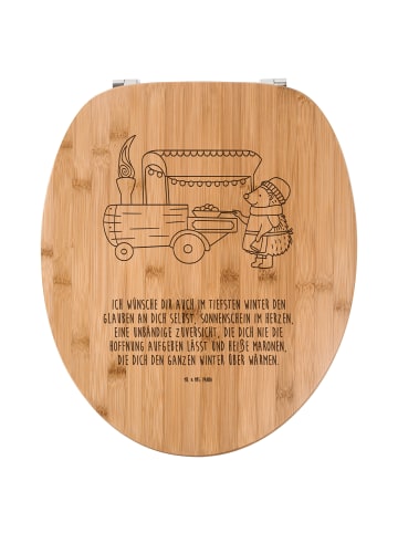 Mr. & Mrs. Panda WC Brille Igel Maronen mit Spruch in Transparent