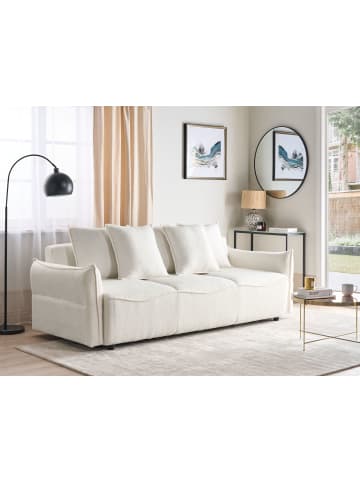 Beliani Schlafsofa KRAMA in Weiß/Schwarz - (W) 225 x (H) 87 x (L) 99 cm
