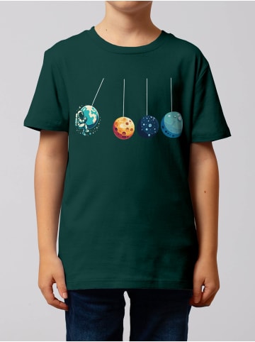 wat? Apparel T-Shirt Weltraumforscher in Dunkelgrün