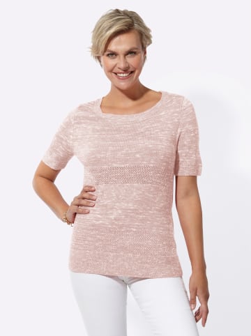 WITT WEIDEN Ajourpullover in hellrosé-meliert