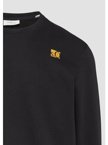 s.Oliver Sweatshirt langarm in Schwarz