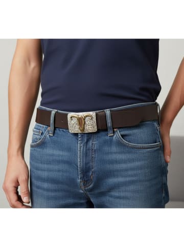 FRONHOFER Herren Ledergürtel Western in Cognac