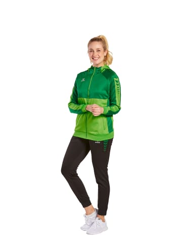 erima Damen Six Wings Trainingsjacke mit Kapuze in green/smaragd