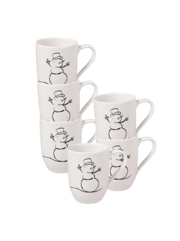 Villeroy & Boch 6er Set Statement Lines Becher 'XMAS' Statement Lines Becher in 290 ml in weiß
