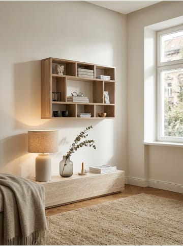 KADIMA DESIGN Wandregal WL5.809 Eiche 75x51x16 cm Holz Hängeregal Modern, in Sonoma