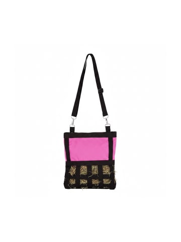 relaxdays Heutasche in Pink/ Schwarz - (B)30 x (H)30 cm