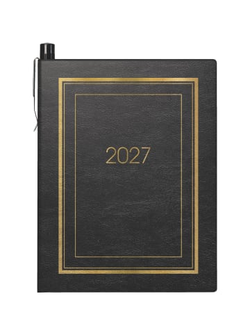 BRUNNEN Taschenkalender 713 7,2x10,2cm 1 Woche/2 Seiten Kunststoff schwarz ...