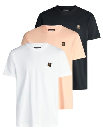 riverso  T-Shirt riverso Tshirt Herren Regular Fit RIVGino 3er Set in Mehrfarbig