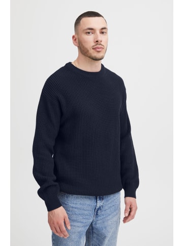 !SOLID Rundhalspullover SDGorell 21301076-ME  Modischer grober Strickpullover mit weitem Schnitt in Blau