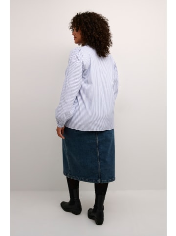KAFFE curve Langarm - Hemd KCmaia in Blue and white stripe
