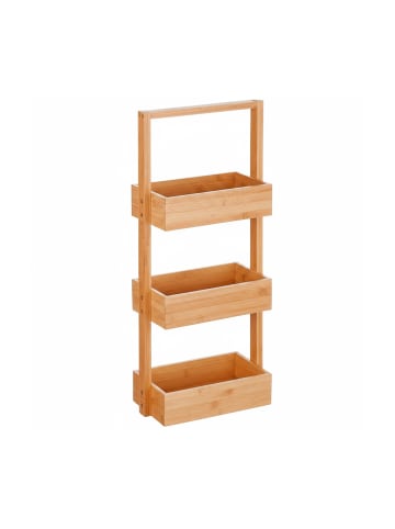 relaxdays Badregal in Natur - (B)26 x (H)70 x (T)17 cm