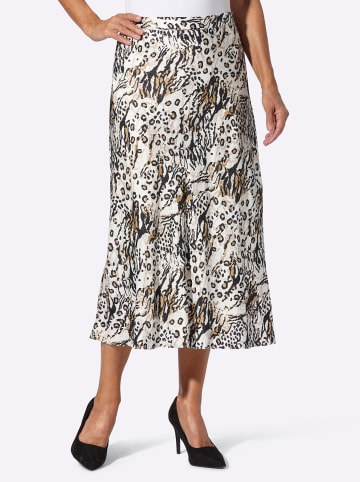 WITT WEIDEN Satin-Rock in ecru-schwarz-bedruckt