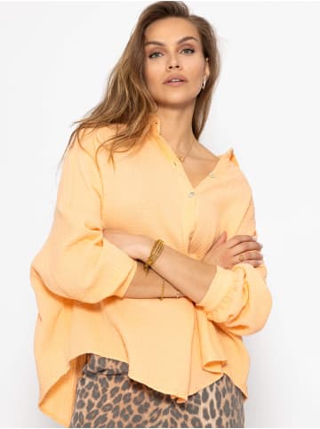 SASSYCLASSY Oversize Musselin Bluse in Peach